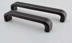 Puxador de gaveta em couro